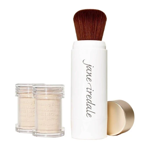 Jane Iredale Amazing Base Refillable Brush And 2 Refill Canisters - Amber SPF20 10 Jane Iredale Amazing Base Refillable Brush And 2 Refill Canisters - Amber SPF20 - Image 8