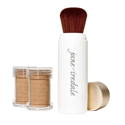 Jane Iredale Amazing Base Refillable Brush And 2 Refill Canisters - Amber SPF20 6 Jane Iredale Amazing Base Refillable Brush And 2 Refill Canisters - Amber SPF20 - Image 4