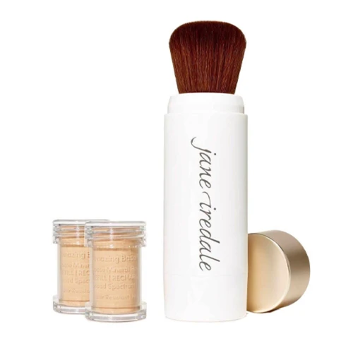 Jane Iredale Amazing Base Refillable Brush And 2 Refill Canisters - Amber SPF20 3 Jane Iredale Amazing Base Refillable Brush And 2 Refill Canisters - Amber SPF20